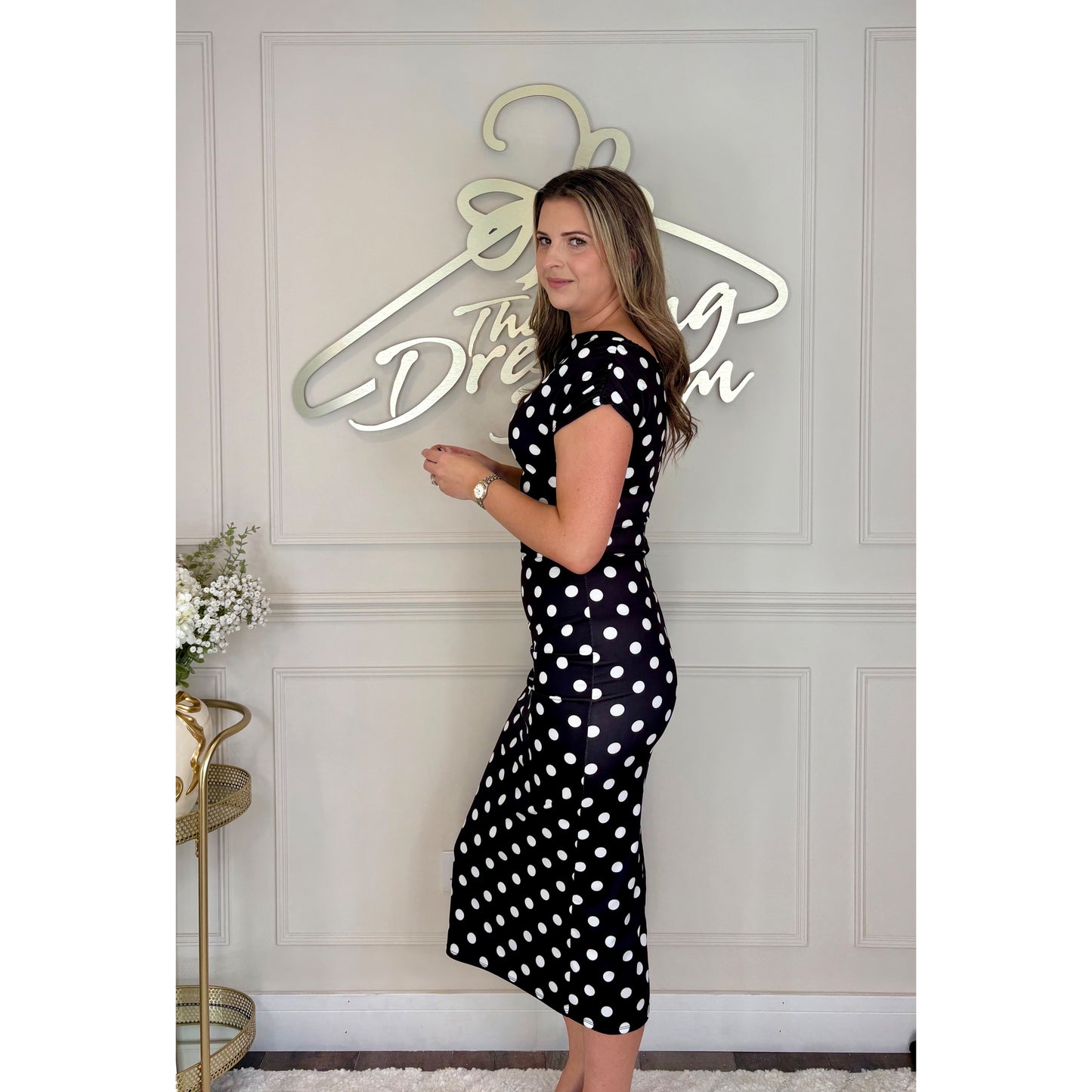 Polkadot Dress in Black