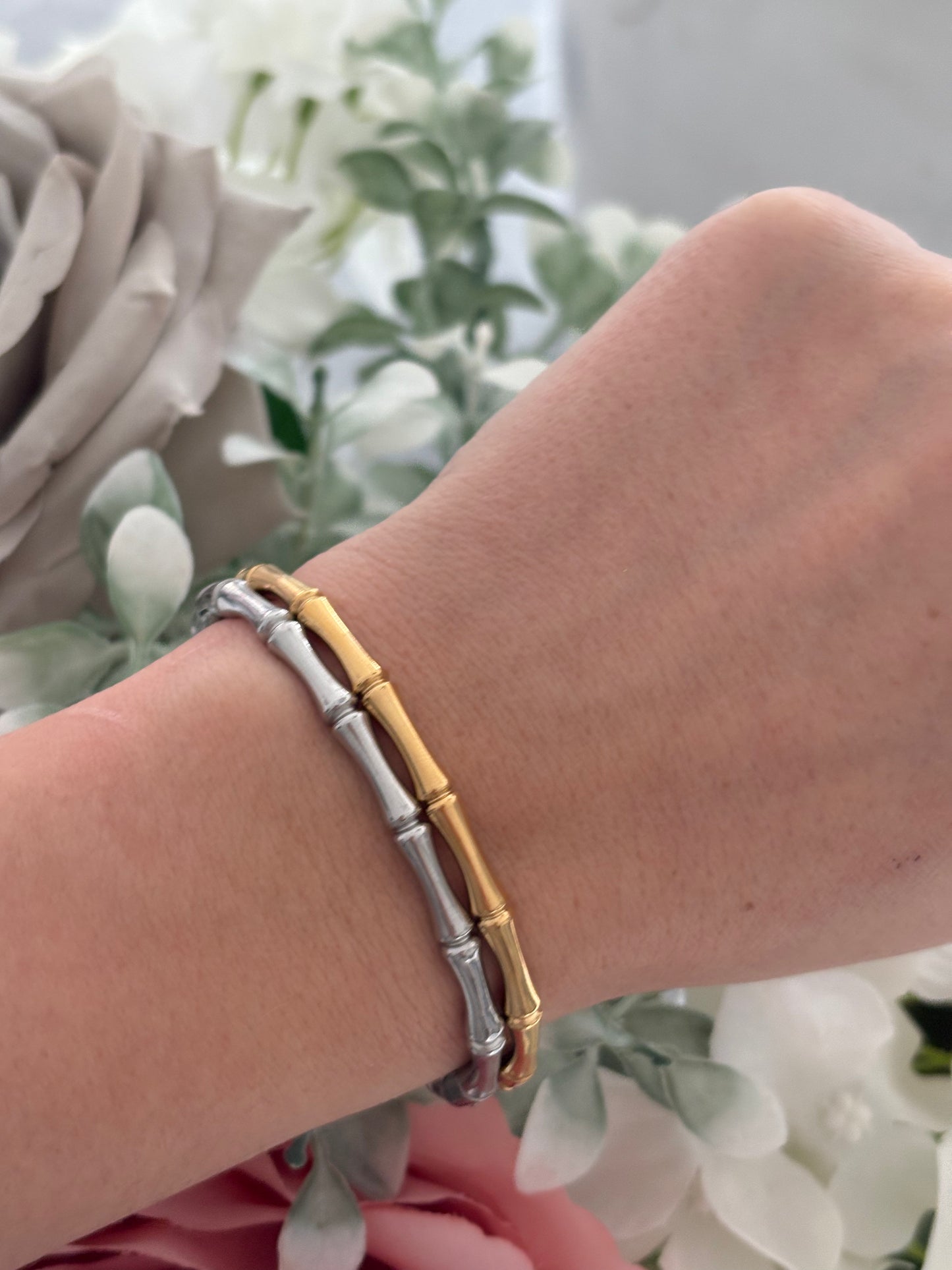 Bamboo Bangle in Gold