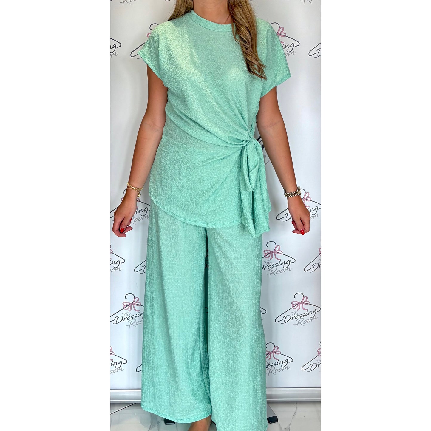 Knot Detail Lougesuit in Mint