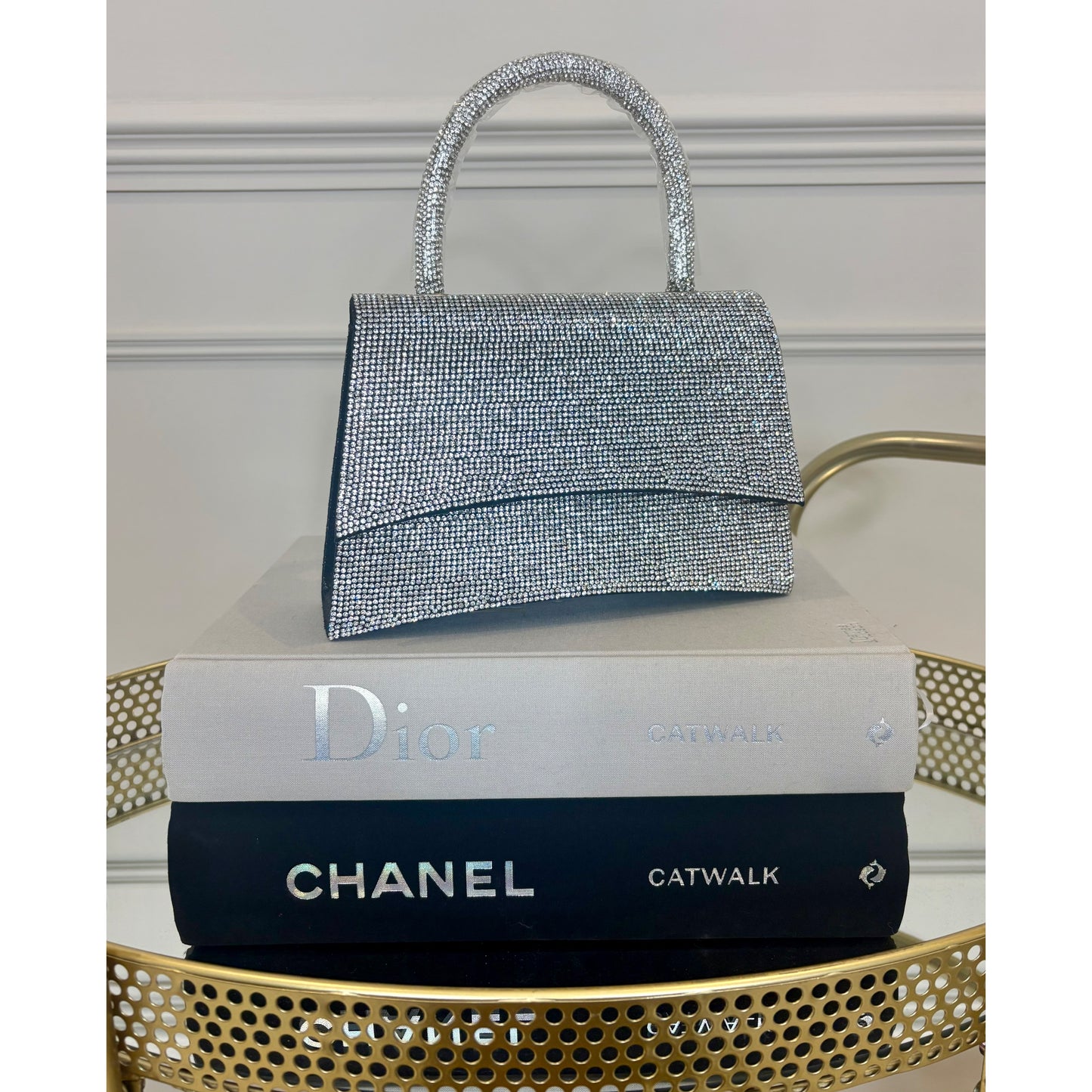 Silver Diamanté Handbag