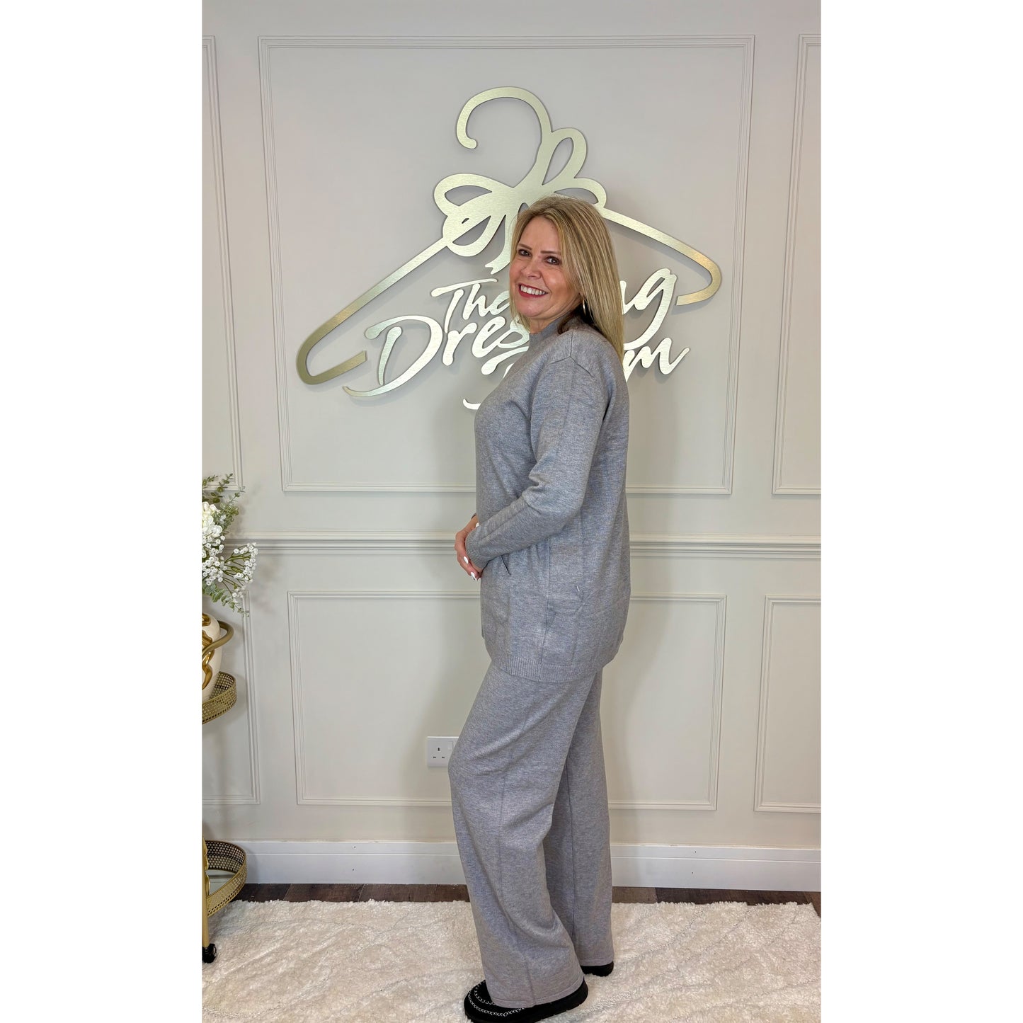 Turtle Neck Loungesuit in Grey