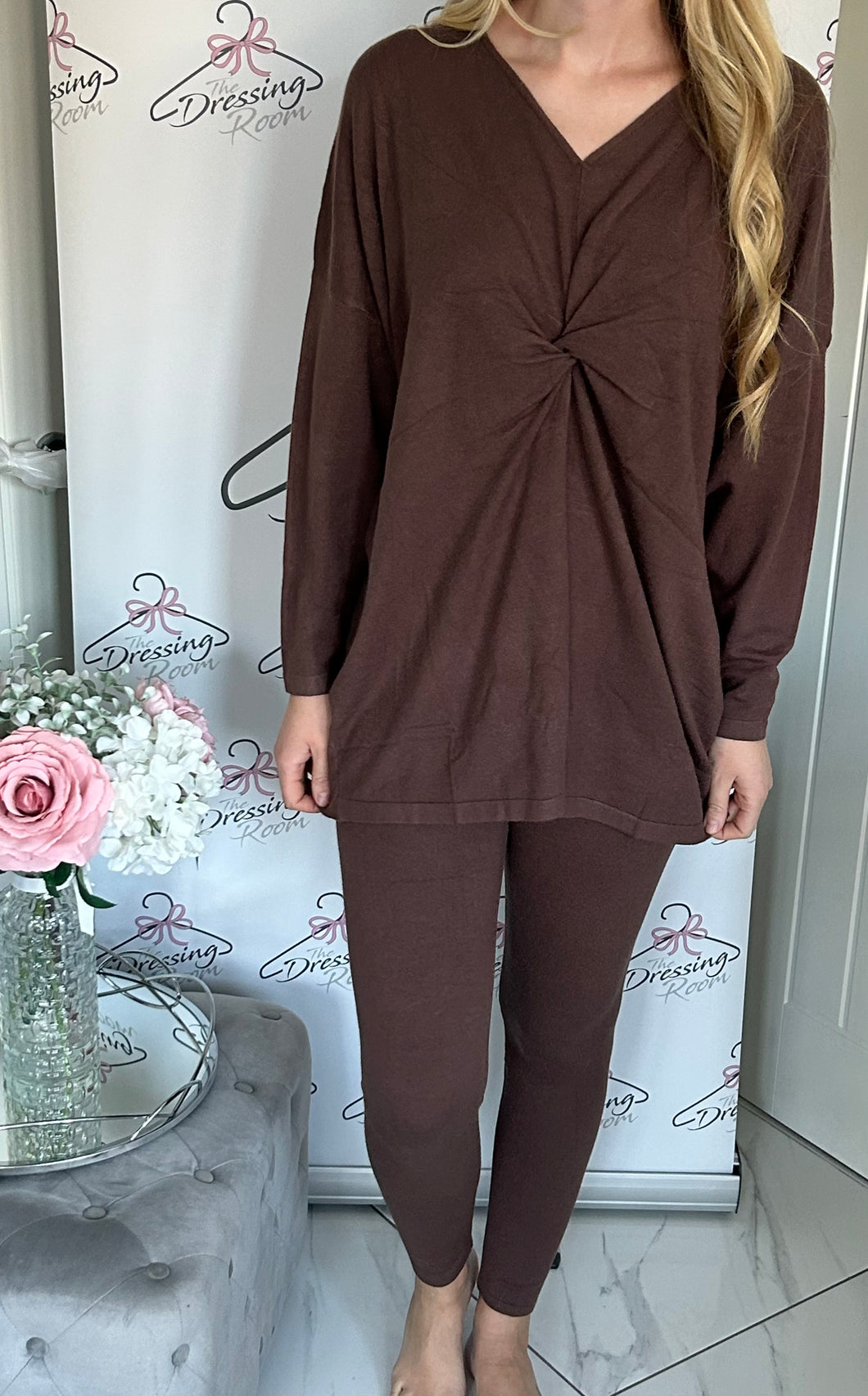 Knot Loungesuit in Brown