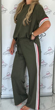 Load image into Gallery viewer, Stripe Detail Loungesuit in Khaki