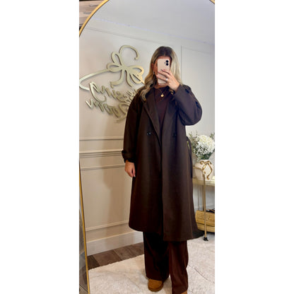Simple Long Sleeve Loungesuit in Brown