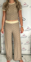 Load image into Gallery viewer, Laser Cut Trouser Co-ord in Mocha