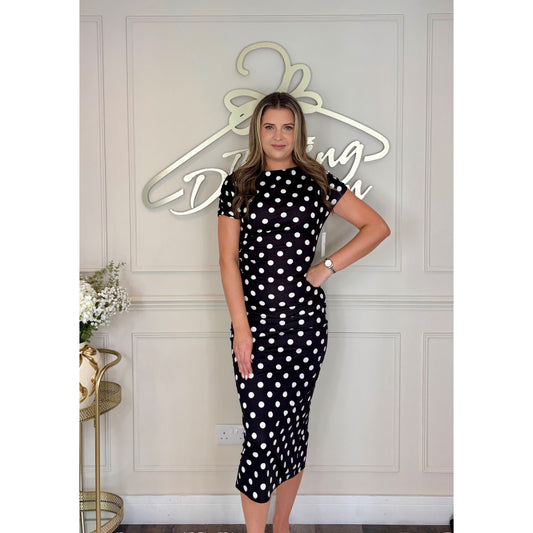 Polkadot Dress in Black