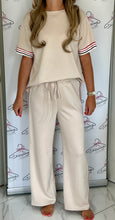 Load image into Gallery viewer, Stripe Detail Loungesuit in Cream