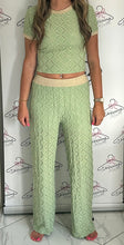 Load image into Gallery viewer, Laser Cut Trouser Co-ord in Mint