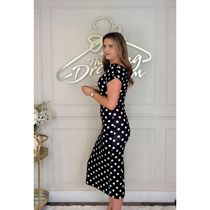 Polkadot Dress in Black