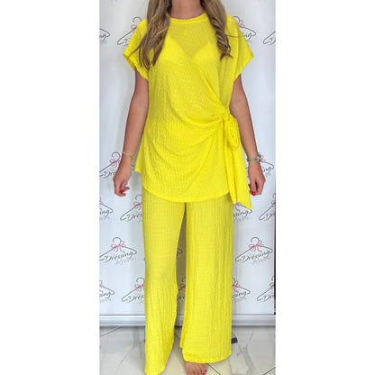 Knot Detail Lougesuit in Yellow
