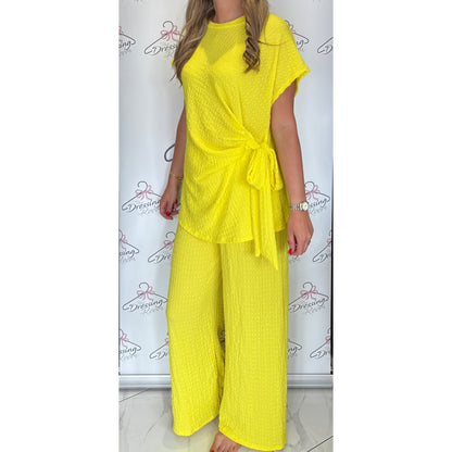 Knot Detail Lougesuit in Yellow