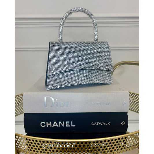 Silver Diamanté Handbag