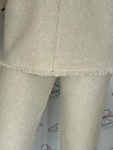 Load image into Gallery viewer, Long Sleeve Fringe Detail Loungesuit in Cream