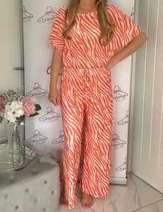 Zebra Loungesuit in Orange