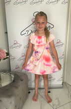 Load image into Gallery viewer, Girls Bardot Tie Dye Dress with Matching Bag